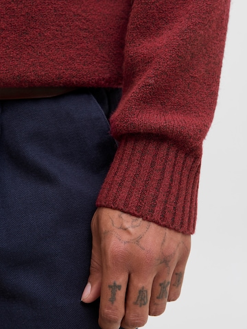 JACK & JONES - Pullover 'JJESOHO OLLIE' em vermelho