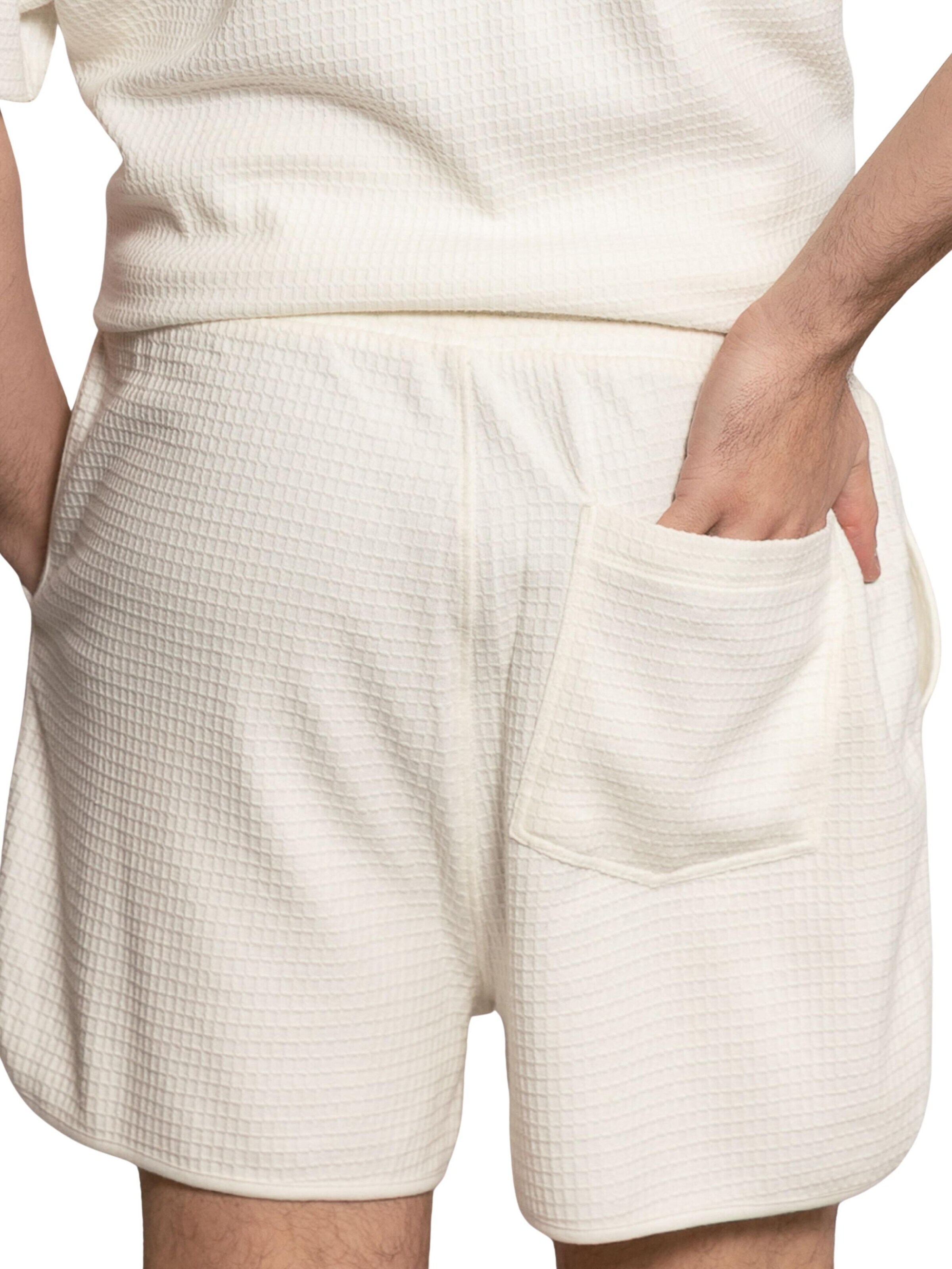 Pyjama court 'Vian' LDB en blanc