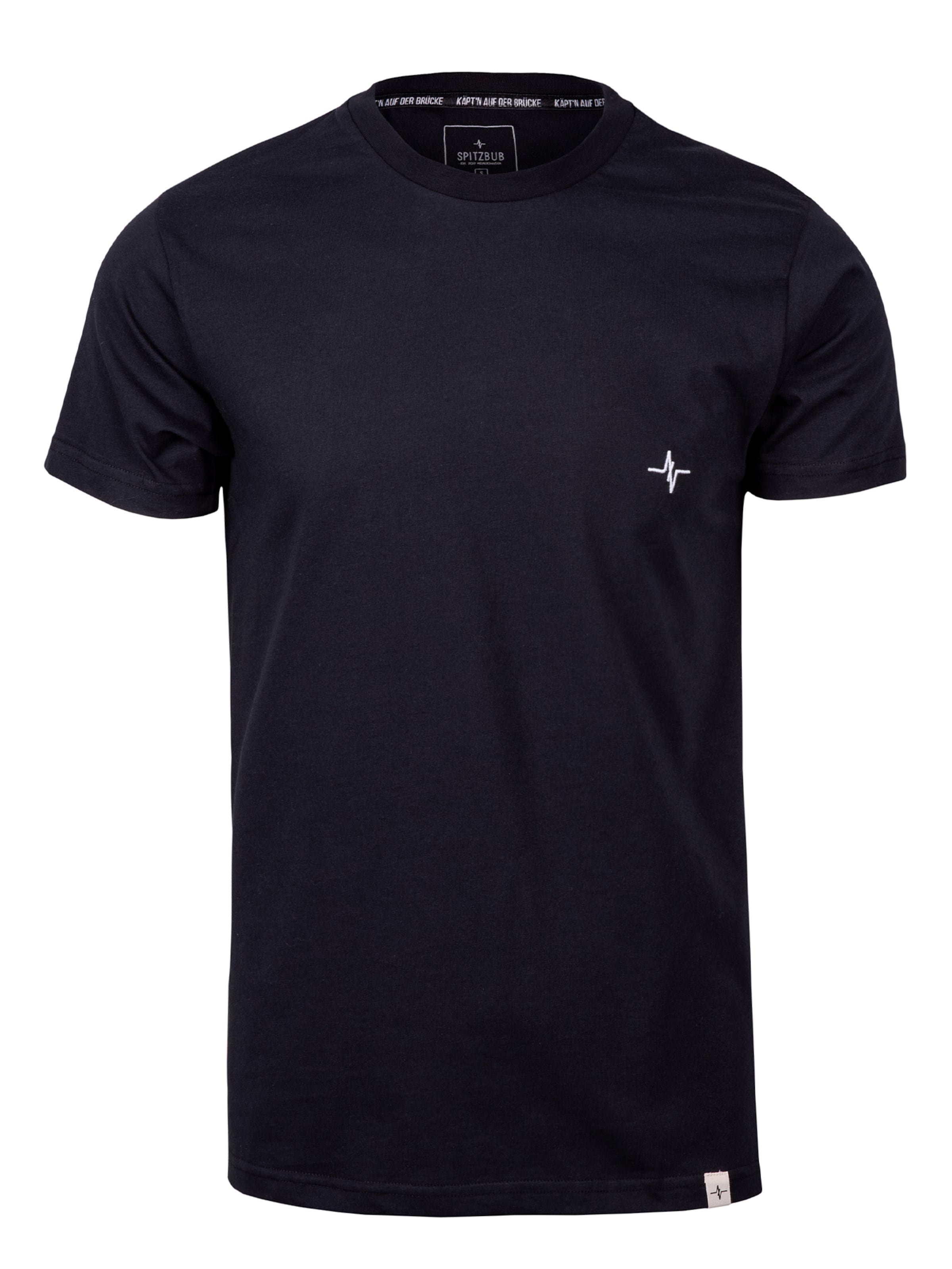 SPITZBUB Shirt 'Günther' in Black: front