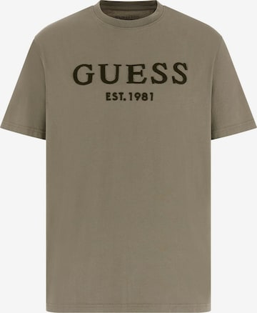 T-Shirt GUESS en vert : devant