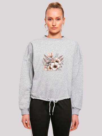 F4NT4STIC Sweatshirt 'Blumenstrauß Boho' in Grey: front