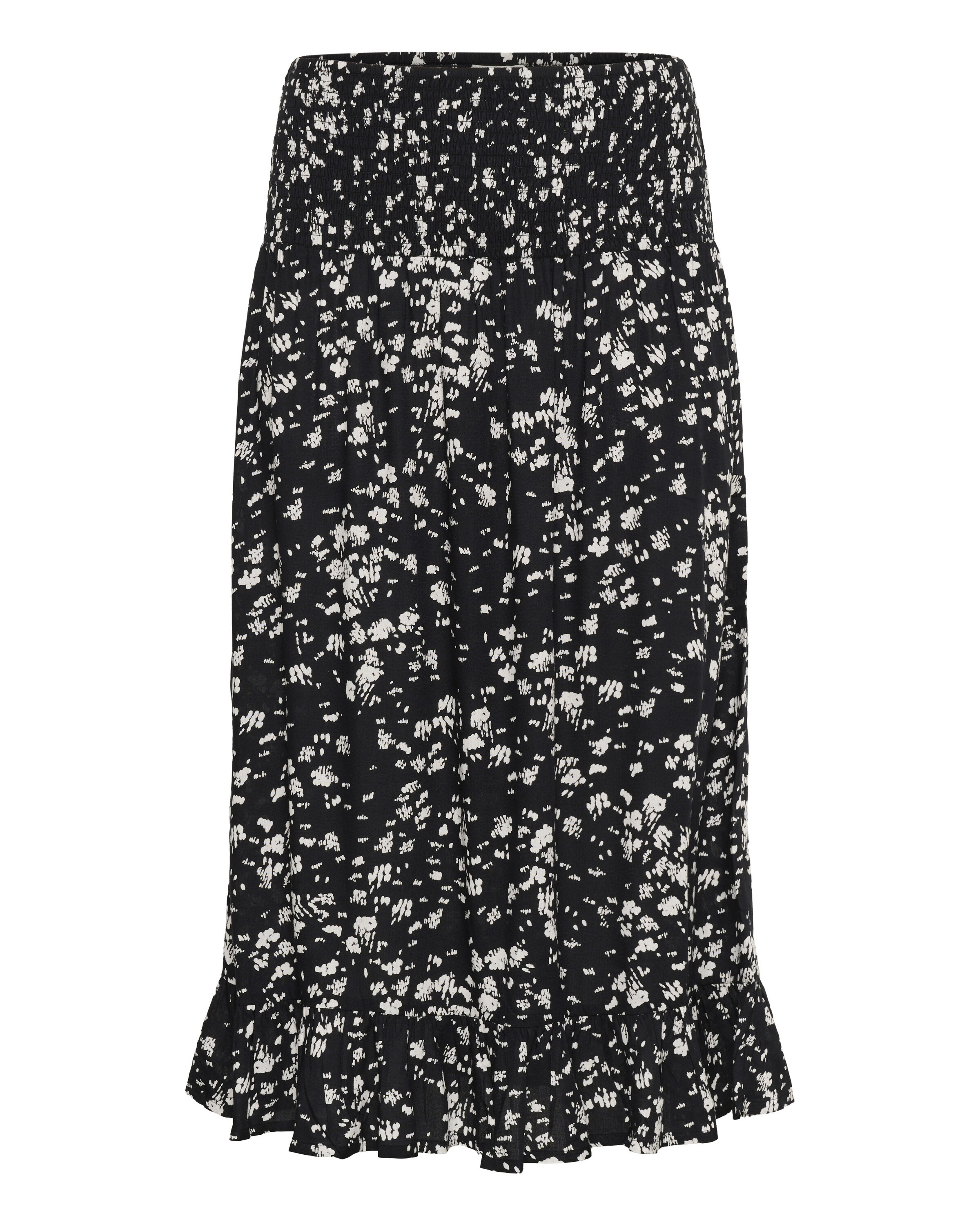 KAFFE CURVE Jupe 'Bella' en noir / blanc, Vue avec produit