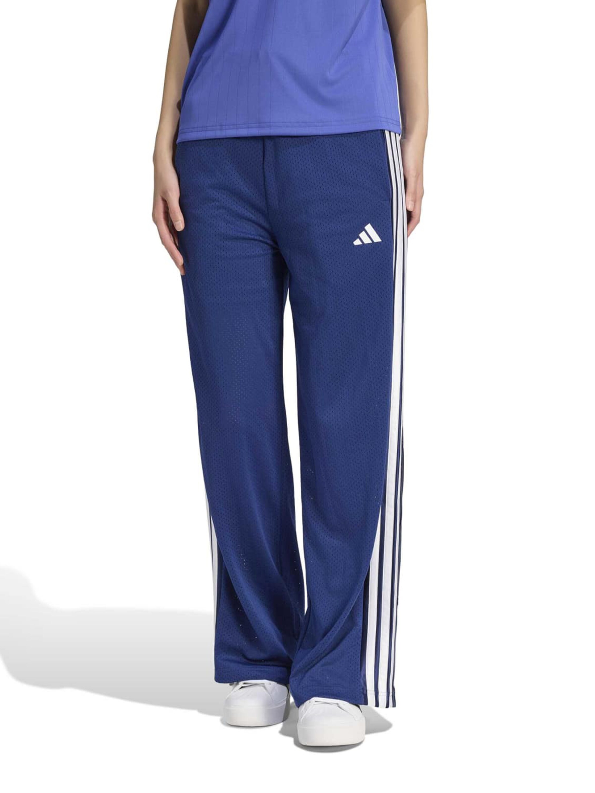 ADIDAS SPORTSWEAR Wide leg Παντελόνι φόρμας σε μπλε: μπροστά