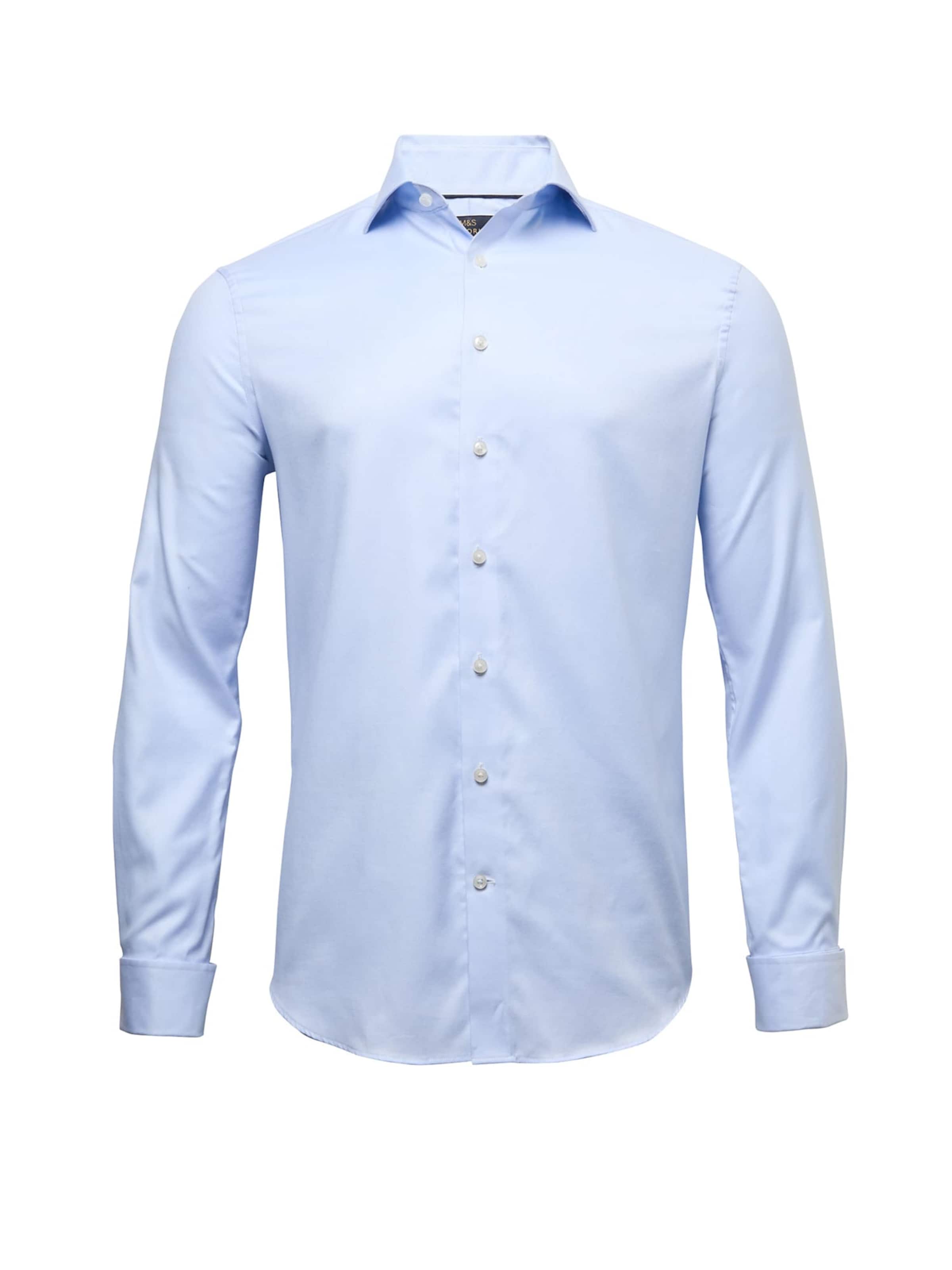 Marks & Spencer Chemise en S-M en bleu clair, Vue avec produit