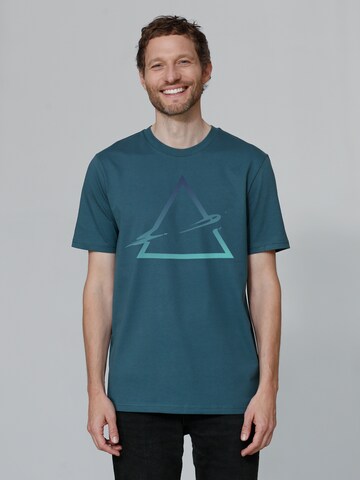 T-Shirt ' Triangle ' Watapparel en bleu : devant