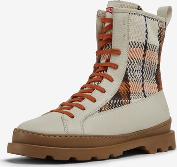 CAMPER Lace-Up Ankle Boots 'Brutus' in Beige: front