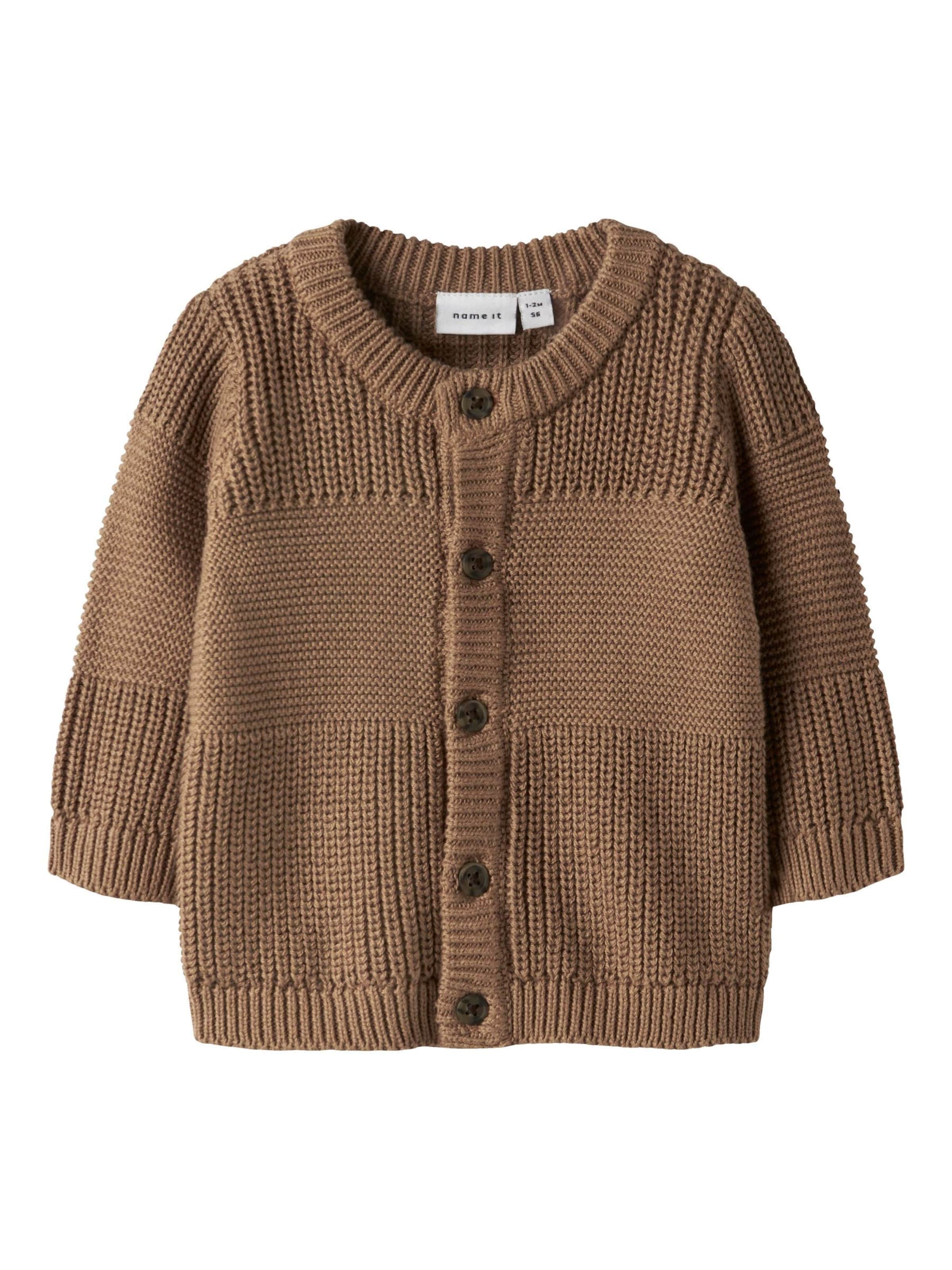 NAME IT Knit cardigan in Brown: front