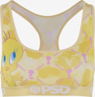 Sutien sport 'Tweety Lux' pe L PSD pe galben / galben deschis / mov orhidee / alb, Vizualizare produs