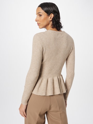 ONLY - Jersey 'PEPLUM' en marrón