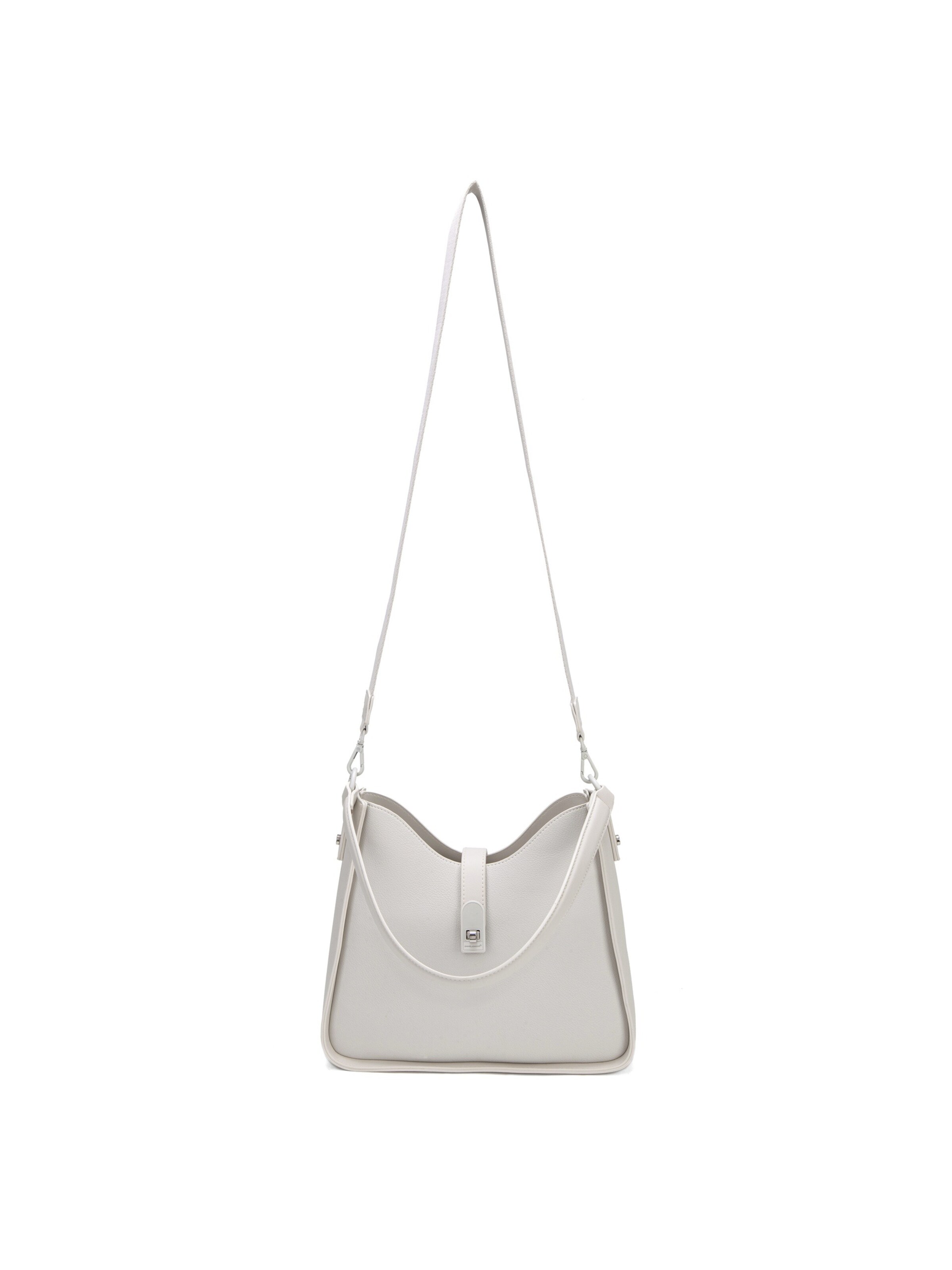 Borsa a spalla 'Borsa a Spalla David Jones Ecopelle con Chiusura Bottone e Zip' di David Jones in beige