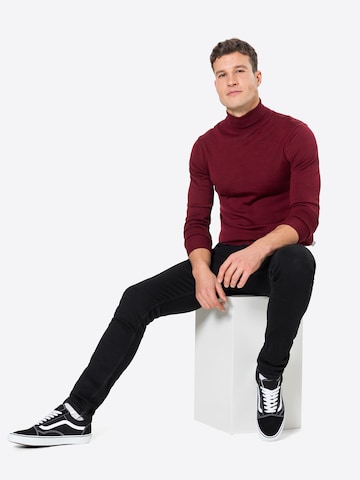 Casual Friday Regular fit Sweater 'Konrad' in Red