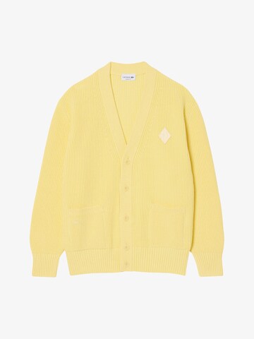 LACOSTE - Casaco de malha em amarelo