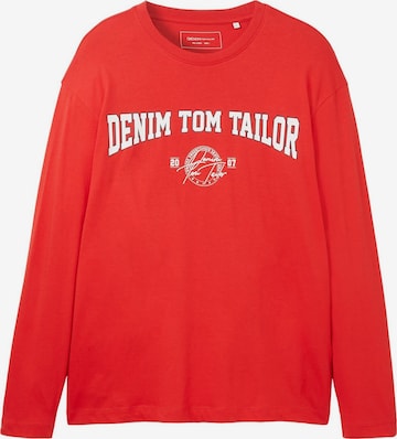 T-Shirt TOM TAILOR DENIM en rouge : devant