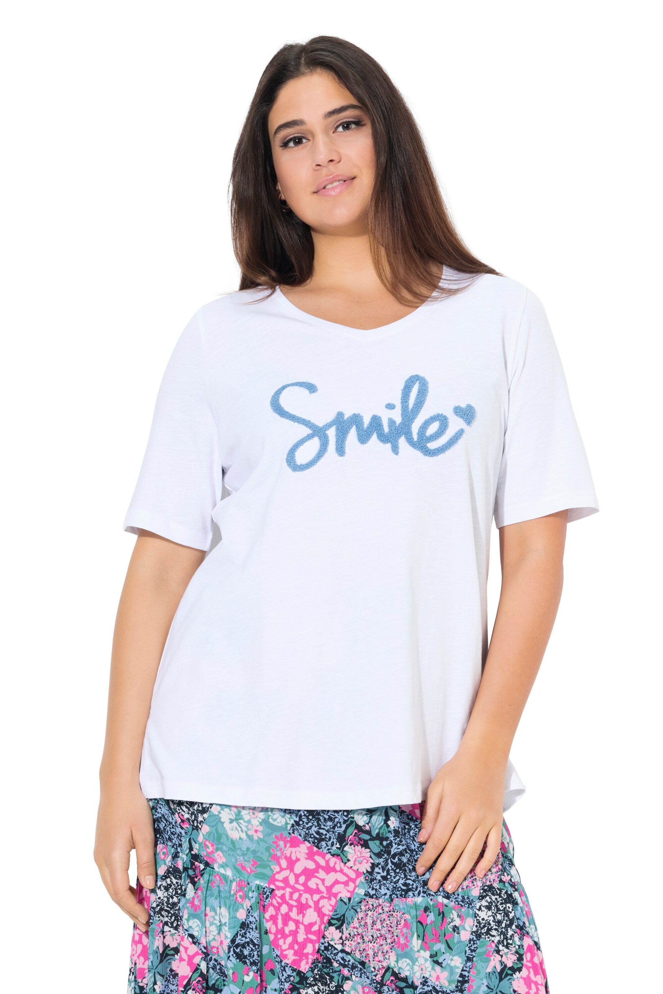 Ulla Popken Shirt in Wit: voorkant