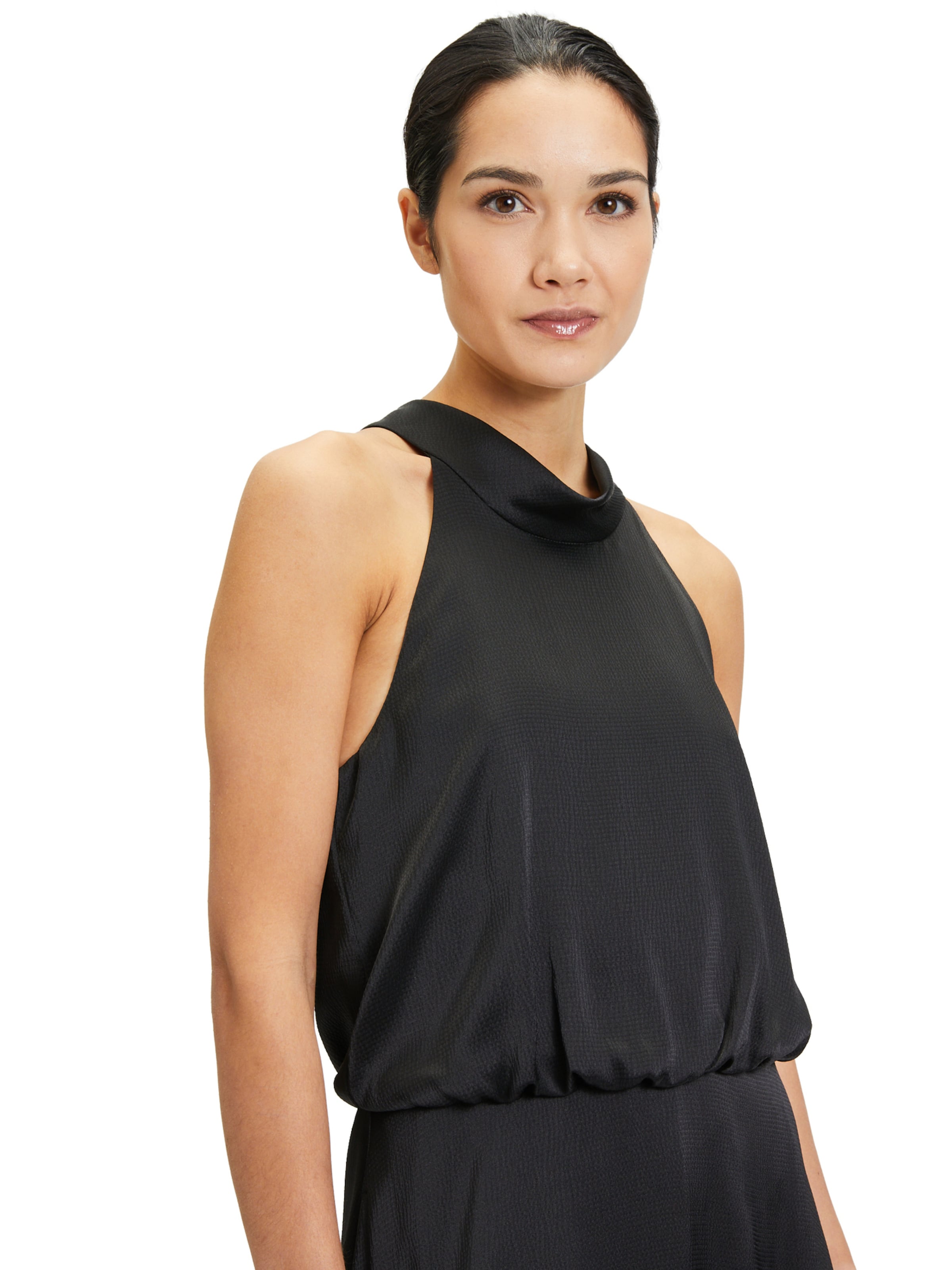 Vera Mont Cocktailkleid mit Stehkragen in Schwarz