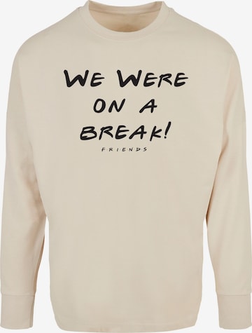 ABSOLUTE CULT Shirt 'Friends - We Were On A Break' in Beige: predná strana