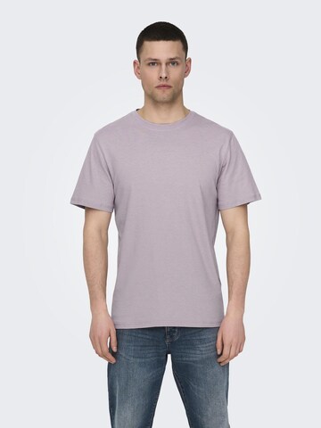 Only & Sons Shirt 'ONSMax' in Lila: voorkant