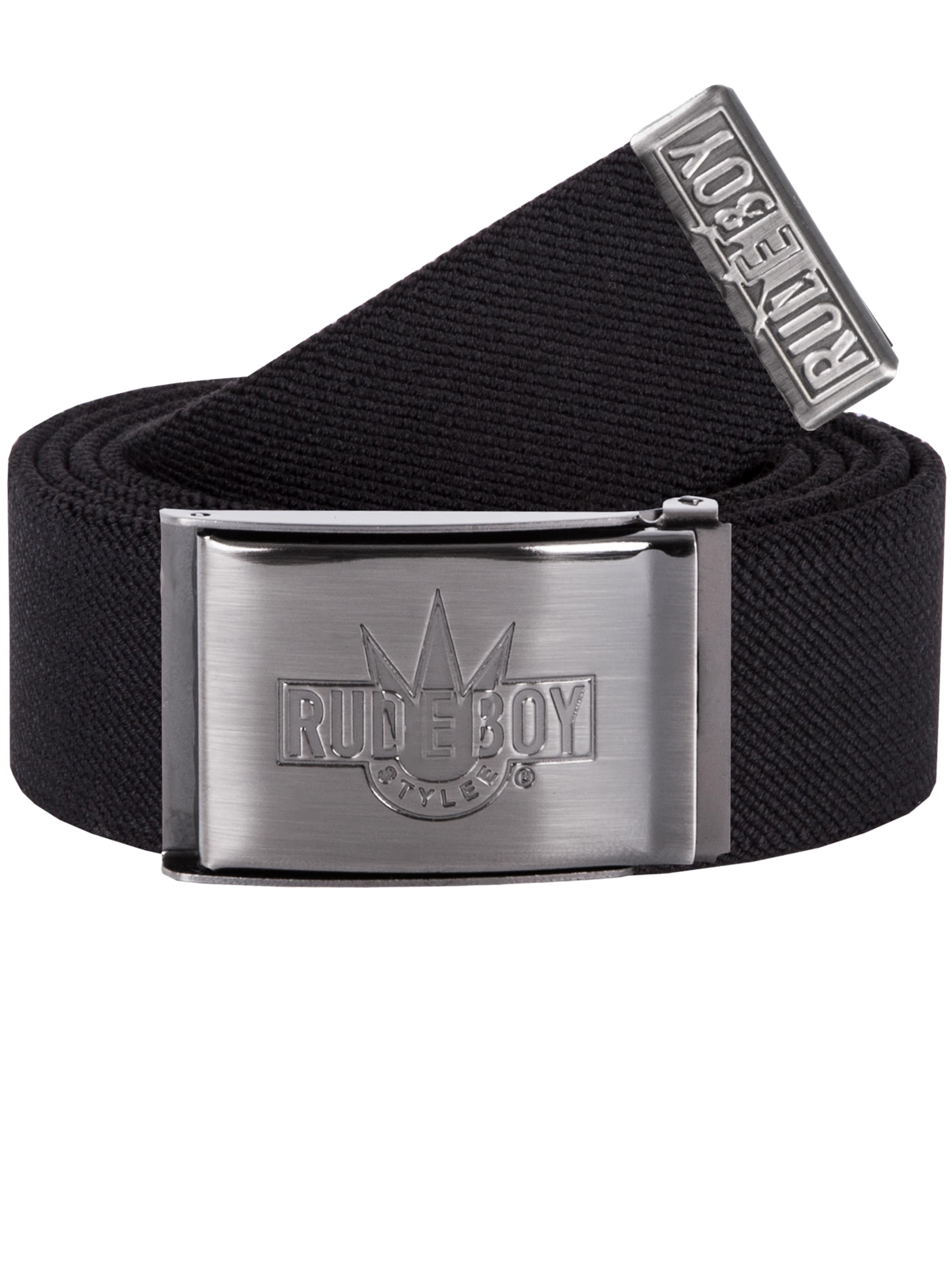 Rudeboy Stylee Gürtel 'Stretch Rudeboy Matt'‌‌‌‌‌‌‌‌ in Schwarz: Vorderseite