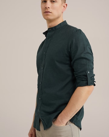 WE Fashion Regular Fit Skjorte i grøn