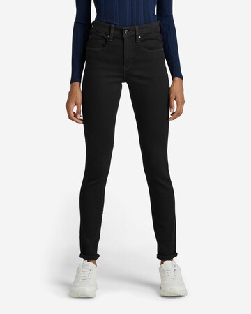 G-Star RAW Skinny Jeans 'Lhana' in Zwart: voorkant