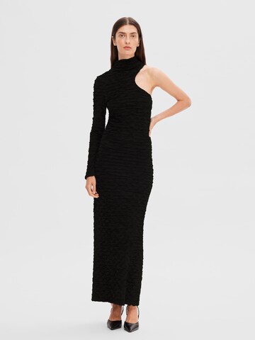 Robe 'LISETTE' SELECTED FEMME en noir : devant