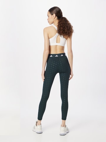 ADIDAS PERFORMANCE Skinny Športne hlače 'Brand Love' | zelena barva