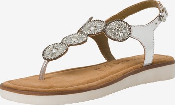 TAMARIS T-Bar Sandals in Silver: front