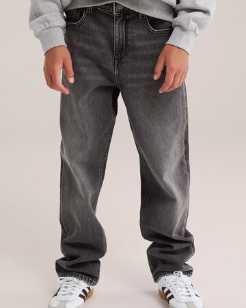 WE Fashion Loose fit Jeans in Grey: front
