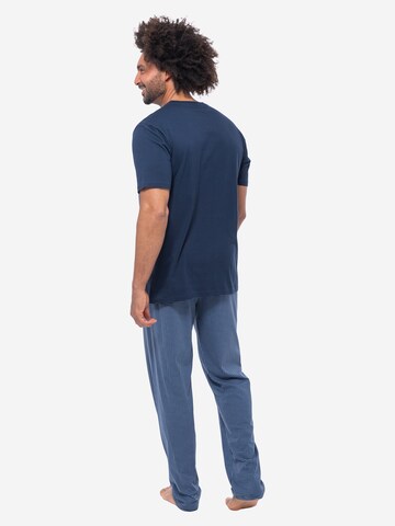 Ammann Short Pajamas 'Night & Home Cotton' in Blue