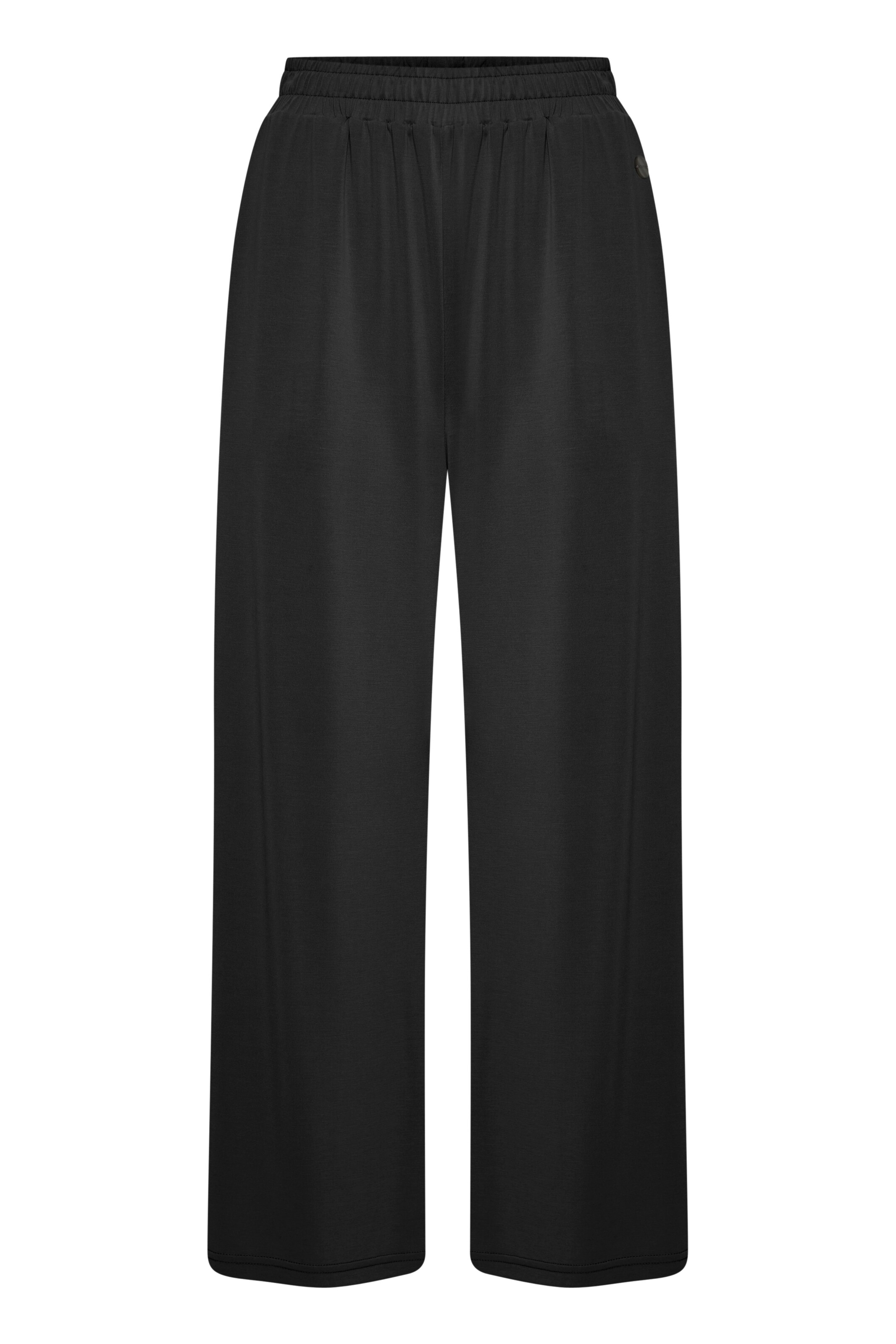 Wide Leg Pantalon 'Bryndis' Oxmo en noir : devant