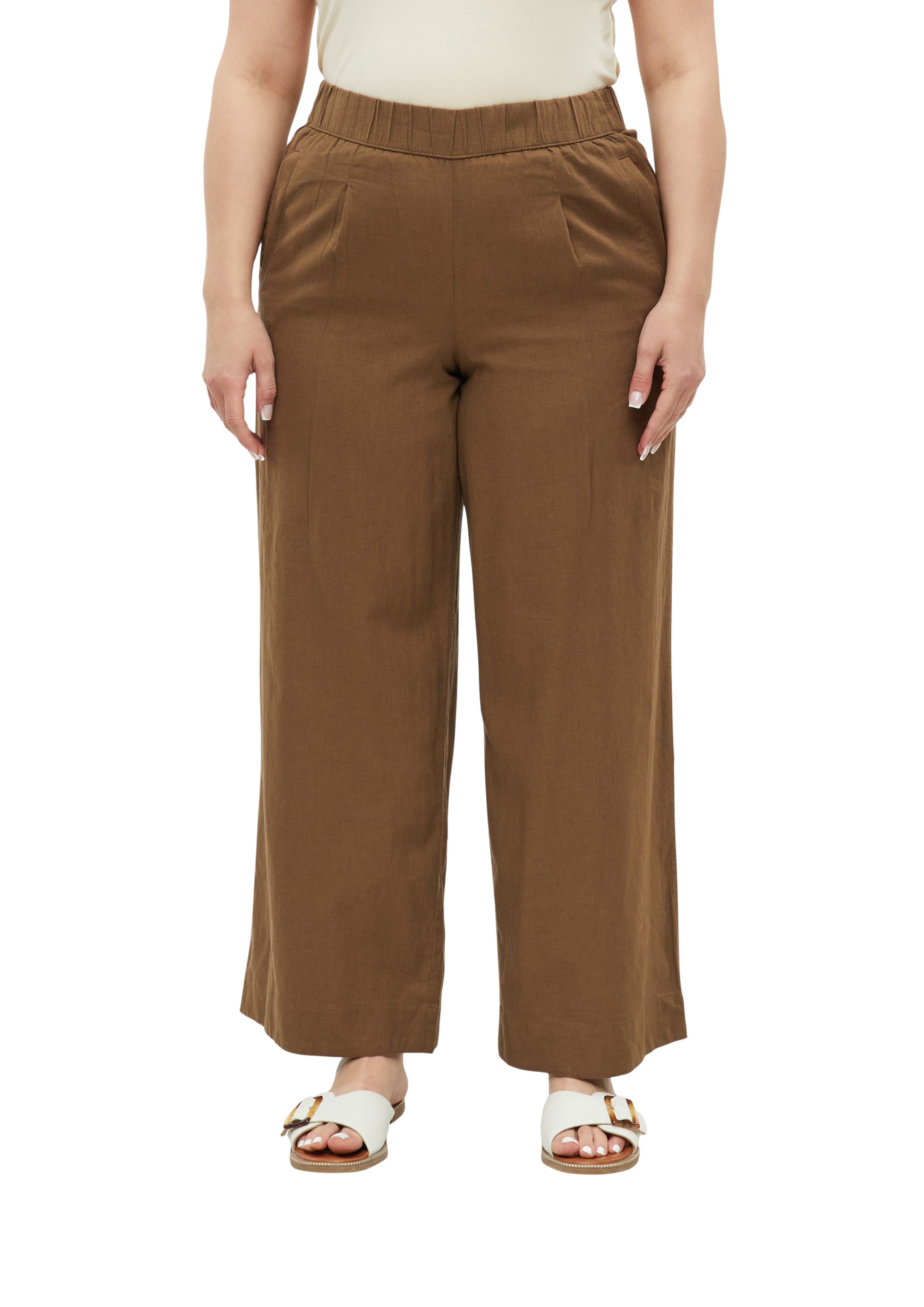 s.Oliver Wide Leg Hose in Braun