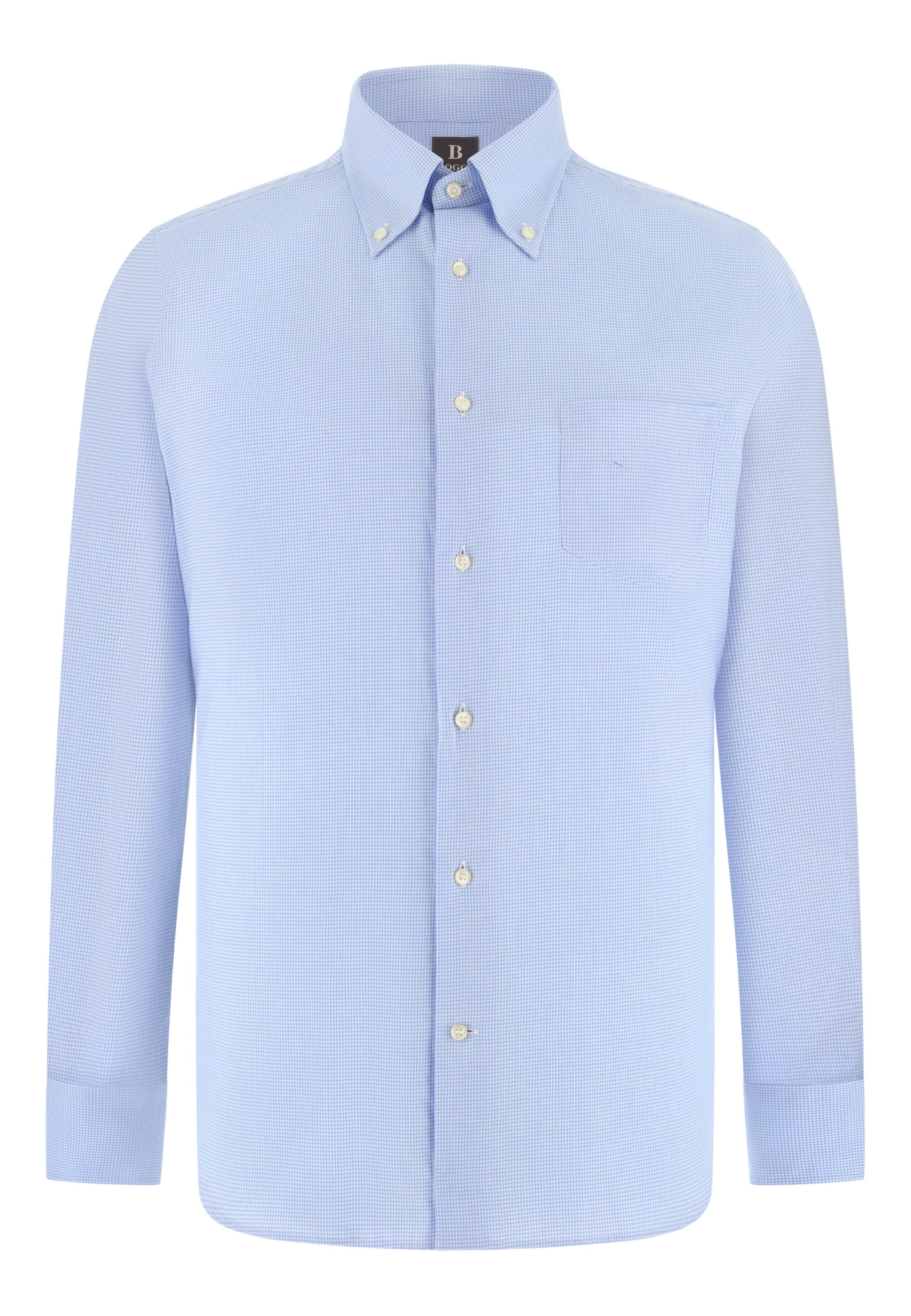 Coupe regular Chemise Boggi Milano en bleu : devant