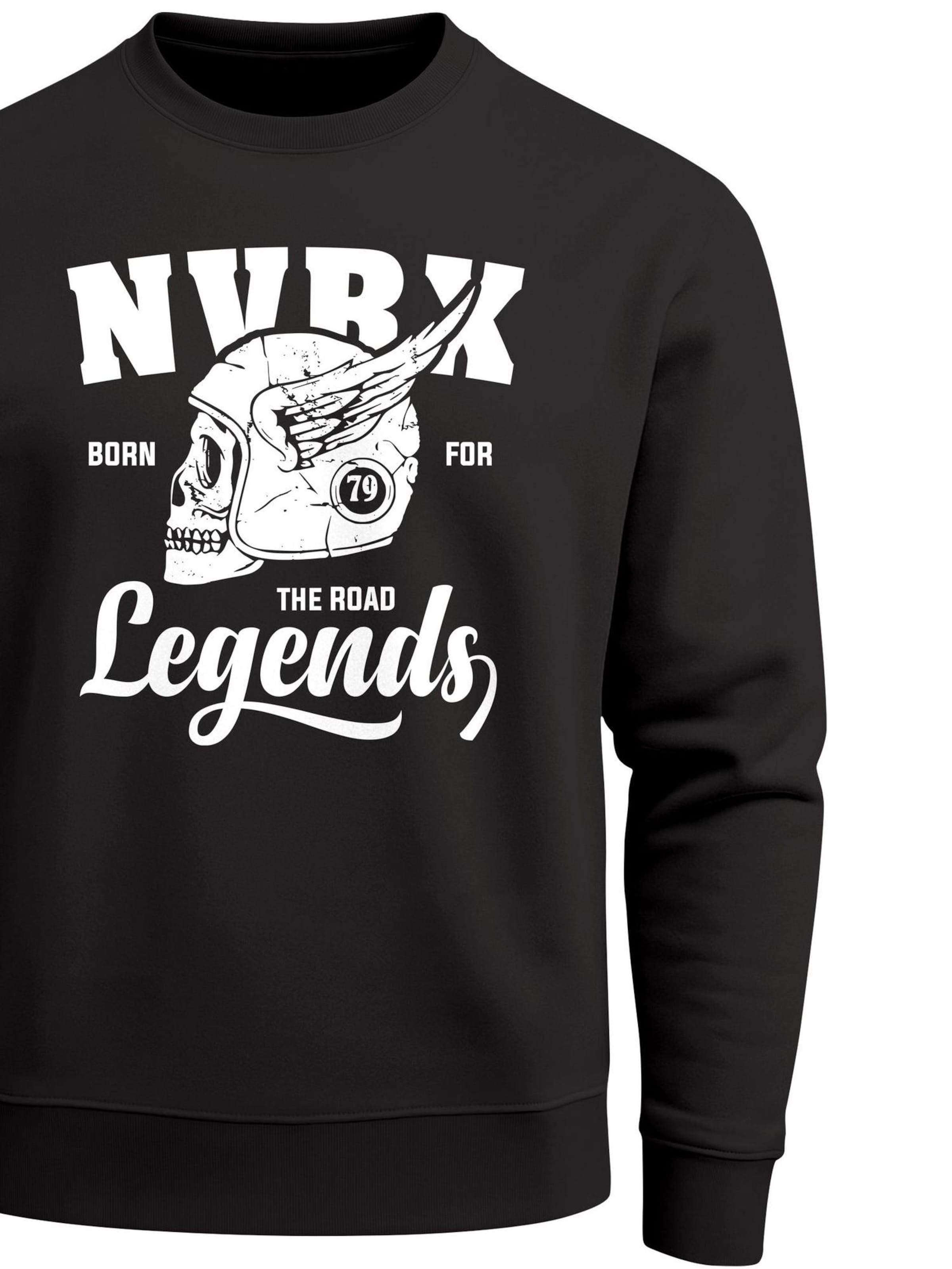 Neverless Sweatshirt 'Legends Race Skull' in Black