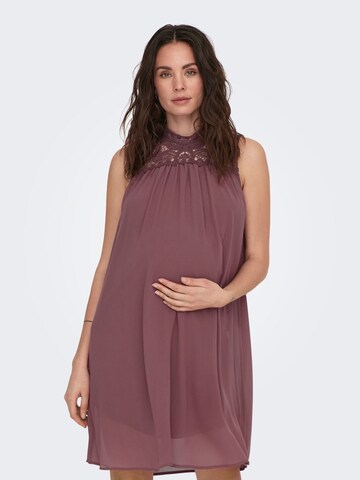 Only Maternity Dress 'Mama' in Brown: front