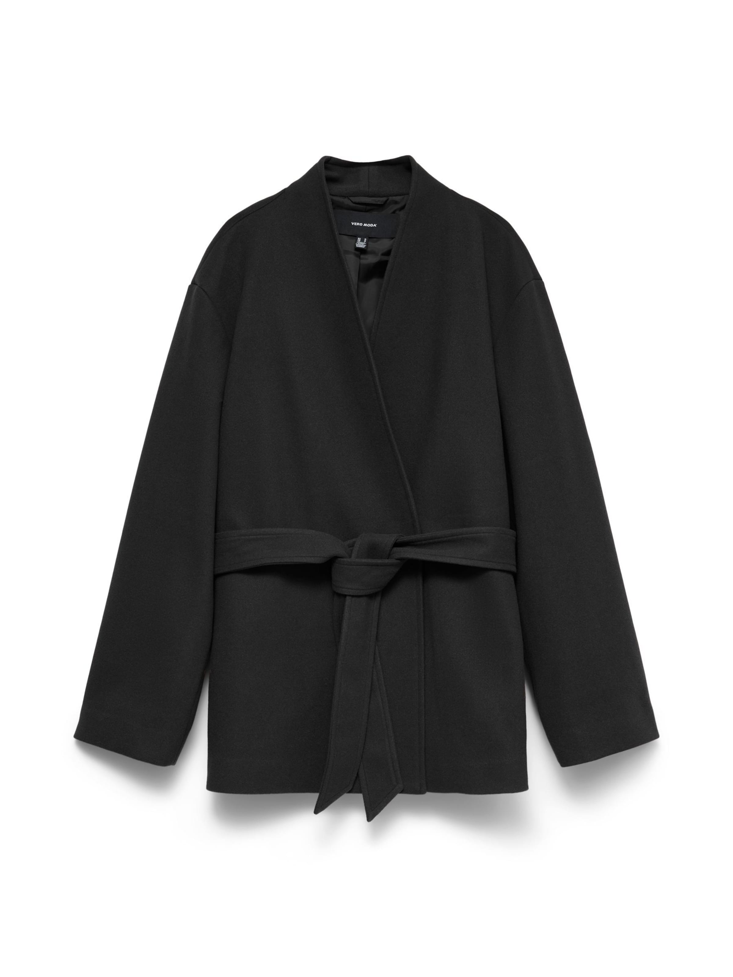 Vero Moda Curve - Abrigo de entretiempo 'VMCBabettenora' en negro: frente