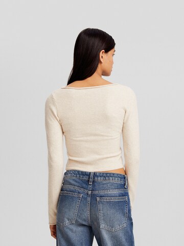 Pull-over Bershka en beige