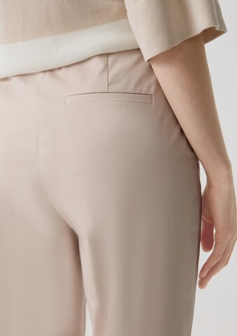 COMMA Slim fit Pleated Pants in Beige