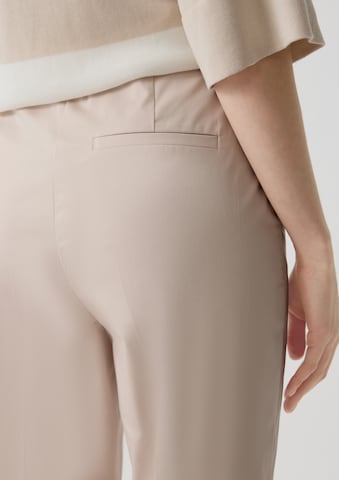COMMA Slim fit Pleated Pants in Beige