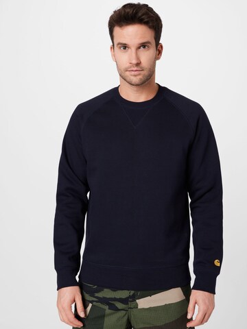 Carhartt WIP Sweatshirt 'Chase' in Blue: front