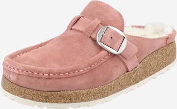 BIRKENSTOCK Mule 'Buckley Shearling' in Pink: front