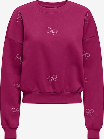 ONLY Sweatshirt 'BERIT' in Roze: voorkant
