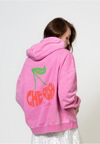 Sweat-shirt 'Cherish' OH APRIL en rose : devant