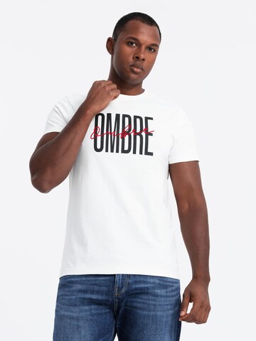Ombre Shirt in Weiß