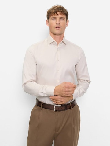 OLYMP Slim fit Button Up Shirt 'Level 5' in White: front