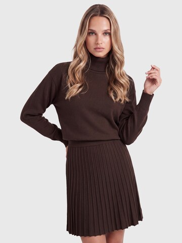 APART Strickkleid in Braun: Vorderseite