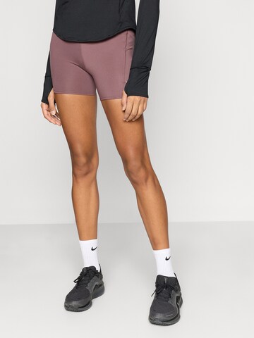 NIKE Skinny Workout Pants 'SWIFT' in Brown: front