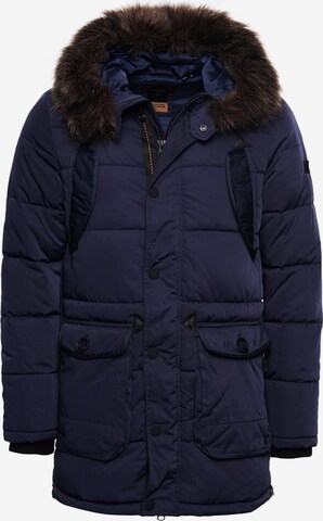 Superdry Winterparka 'Chinook' in Blauw: voorkant