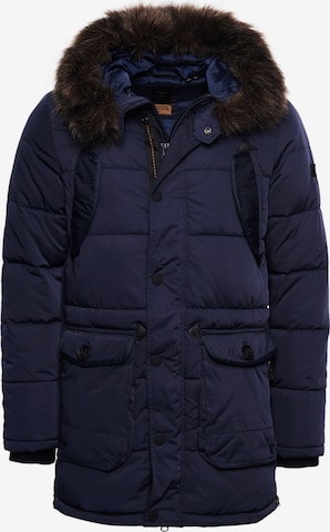 Superdry Winter Parka 'Chinook' in Blue: front