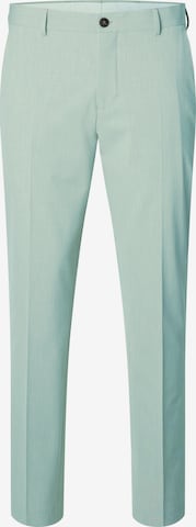 SELECTED Slimfit Suorat housut 'SLHLIAM' värissä vihreä: etupuoli