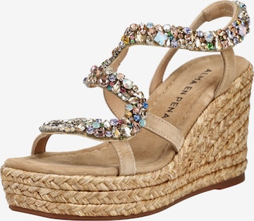 Sandales Alma En Pena en beige : devant